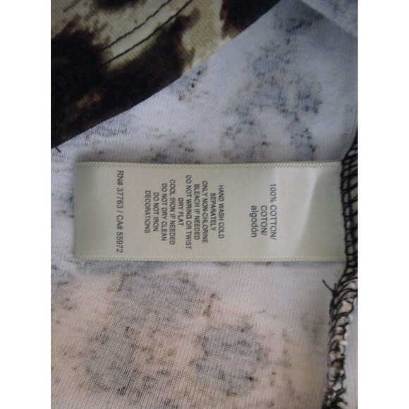 Rafaella Women's Knit Top Size XL Long Sleeve Multicolored Animal Print - Picture 4 of 5